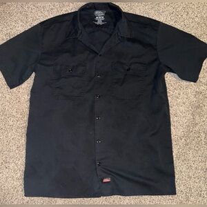 Dickies Short Sleeve Essential Work Shirt Men's Size Medium Black Temp Control